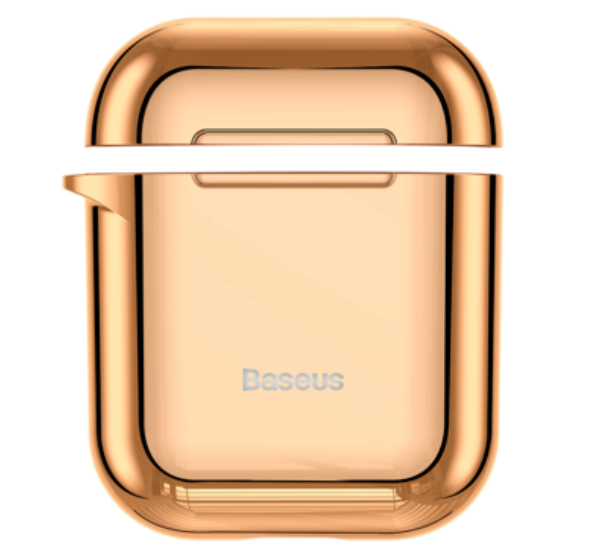 Shockproof Compatible Airpods Case, with Electroplated Case, Key Slot and Scratch-resistant Design, Support Wireless Charging, for Apple Airpods 1 & 2