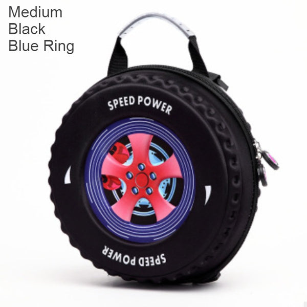 Cool 3D Racing Car Tire Backpack, for Preschool & Kindergarten, Boys & Girls