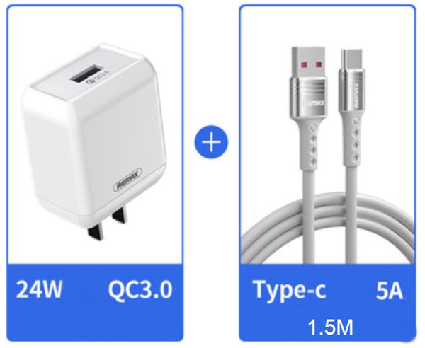 QC3.0 24W Fast-charging Wall Charger, with US Standard Plug, Intelligent Current Adjustment, Low-temperature Fast Charging & Durable Shell, for Android & iOS Devices