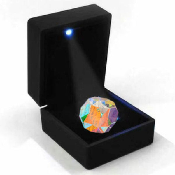 Crystal Prism with LED Gift Box, for Teaching, Playing, Photography