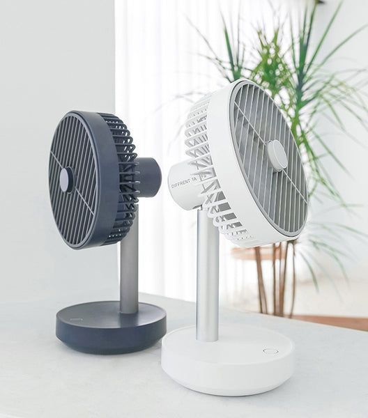 Wireless Rotating Hood & Oscillating Head Desktop Fan, Super Quiet, Super Cool