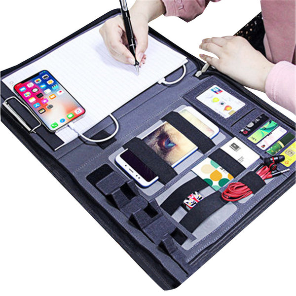 All-In-One Folder: Power Bank+Phone Mount+Card Slot+Laptop Organizer+More