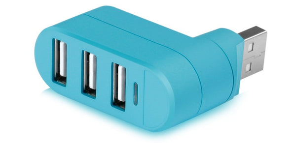 The Most Convenient 180 Degree Rotatable 3-Port Ultra-Mini USB Hub