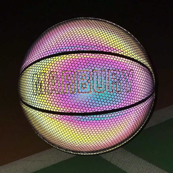 Cool Luminous Basketball, with Standard Size, Soft Leather and Moderate Bounce