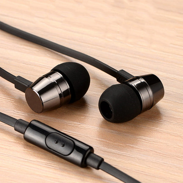In-ear Stereo Wired Headphones, with Microphone, Good Sound Quality, Sturdy Cable, 3.5mm Jack and Ergonomic Design, for Office and Study