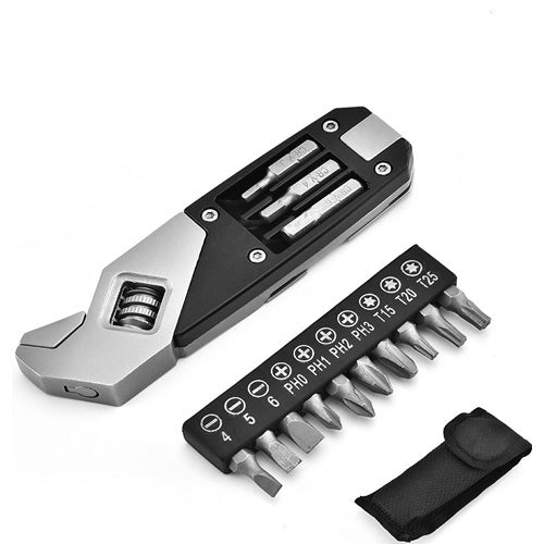 Multi-Function Portable Stainless Steel Adjustable and Foldable Allen Wrench With Screwdriver, for Everyday Use