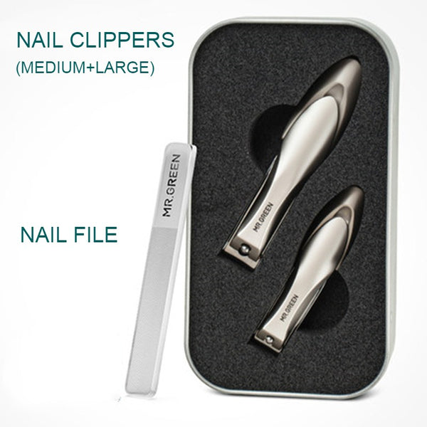 Nail Clipper Set, with 2 Nail Clippers & 1 Nail File，for Both Your Fingers & Toes