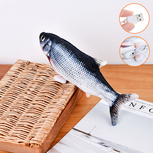 Rechargeable Electric Realistic Flopping Fish Toy, for Kids & Pets