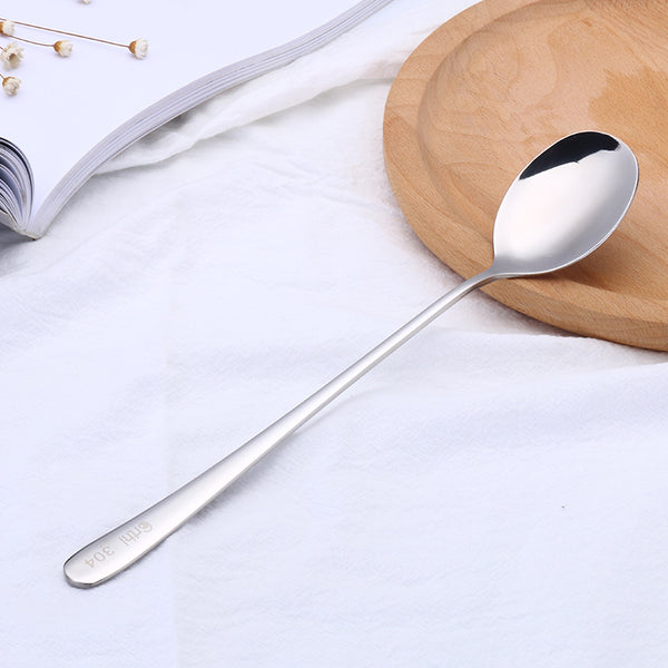 Stainless Steel Spoon, with Thick Material, Polished Edges, Comfortable Grip, for Soup, Coffee, Afternoon Tea, Ice Cream & More