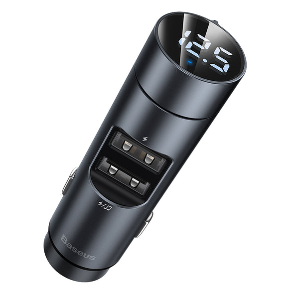 Bluetooth5.0 FM Transmitter Car Charger with Dual USB Mobile Phone Chargers for All Types of Phones and Vehicles