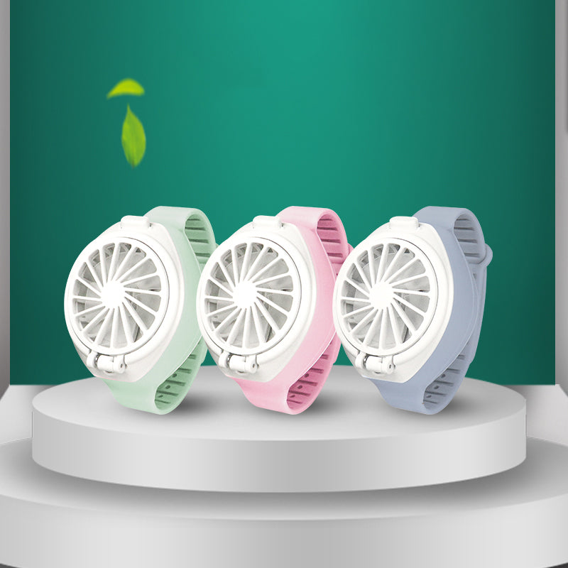 Portable and Rechargeable Mini Watch Fan, with USB Charging, Three Spe ...