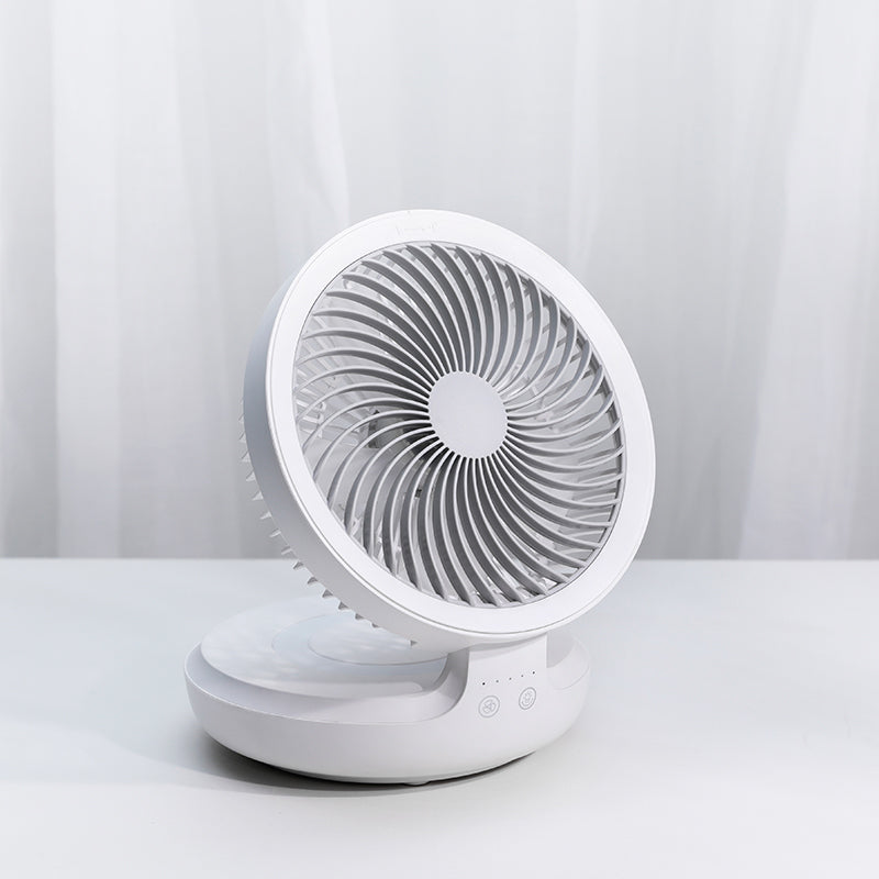 Rechargeable Foldable Desktop Fan, with Four Modes, Night Light and Ad ...