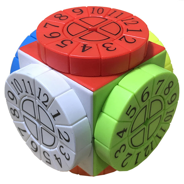Hardest Magic Cube, with 6 Color Surfaces and 6 Roulette Wheels, for Kids and Adults