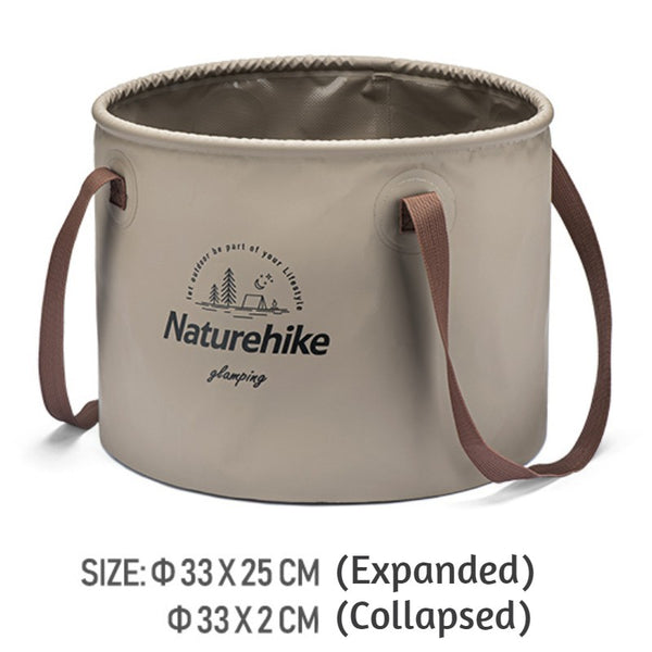 Portable Collapsible Bucket, for Camping, Hiking, Fishing & Travelling