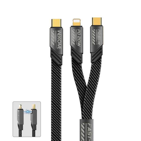 PD 65W Magnetic 2-In-1 Fast Charging Data Cable