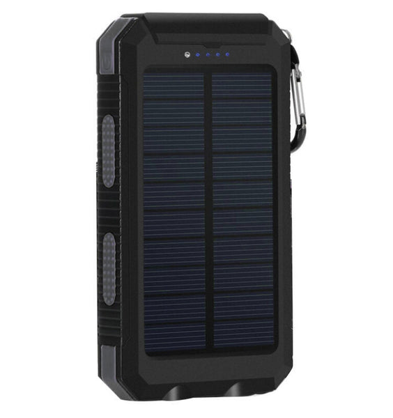 Dual-Port USB Solar Power Bank with Compass and LED Lights - Your First Choice for Adventures