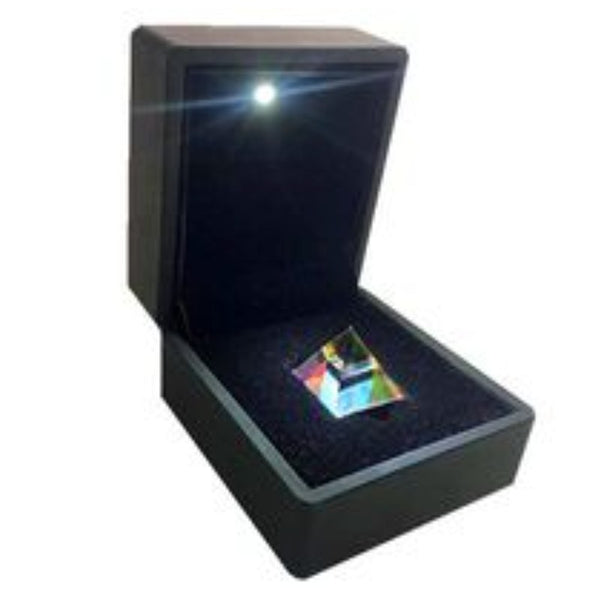 Crystal Prism with LED Gift Box, for Teaching, Playing, Photography