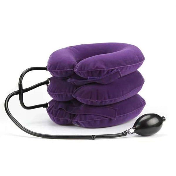 Inflatable Portable Travel Neck Pillow, with 360° Head and Chin Support, for Travel, Nap & More