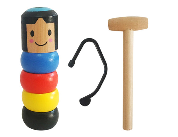 Magic Unbreakable Wooden Man, with Invisible Line, for Magic Show, Party Show and More
