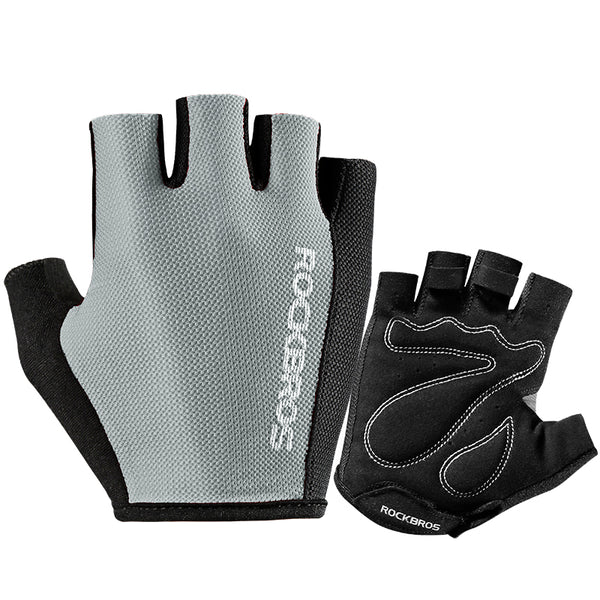 Summer Breathable Fingerless Cycling Sports Gloves, with Anti-Slip Shock-Absorbing Pad and Lightweight Design, for Hiking. Biking. Climbing. For Men & Women (1 Pair)