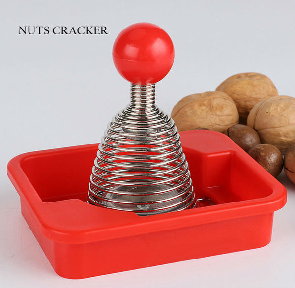 Crack Nut From A Spring, Effortless And Efficient
