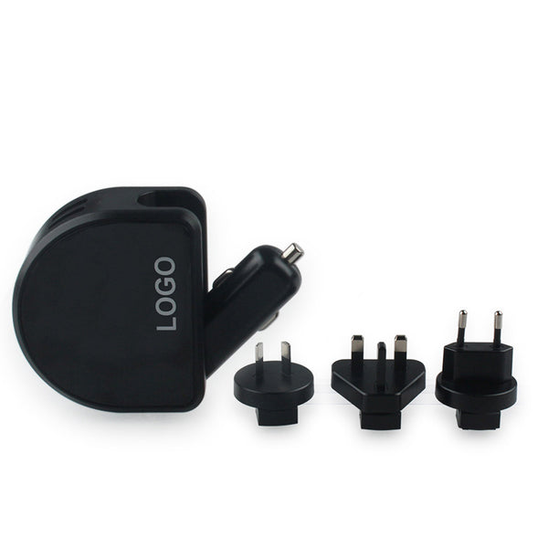 3-in-1 Dual USB Car & Wall Charger with LED Light - The Only Charger You Need for All Situations