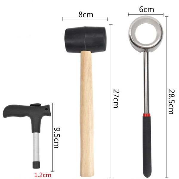 Coconut Opener Tool Set, with Super Safe & Easy to Use Design
