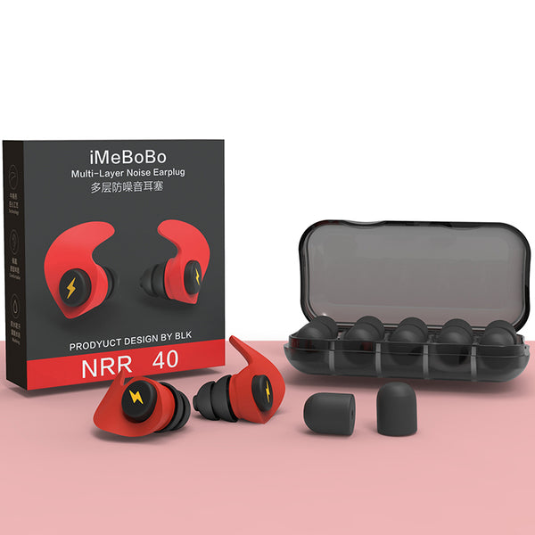 Ultra Soft Earplugs, with 40 NRR, Storage Box & Replaceable Eartips, for Sleep, Work, Gigs, and More