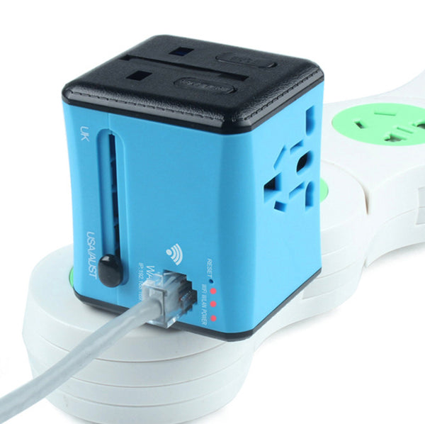 All-in-one Dual-port Travel Adapter with WIFI - Stay Connected Anywher ...