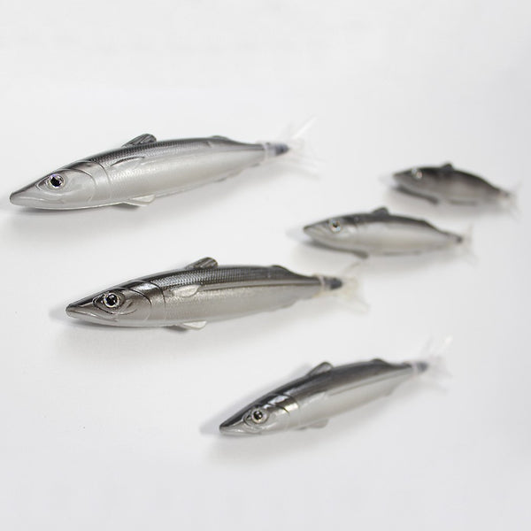 Cute Fish Ballpoint Pen, for Gift, School, Office, Student (5-Pack, Silver)