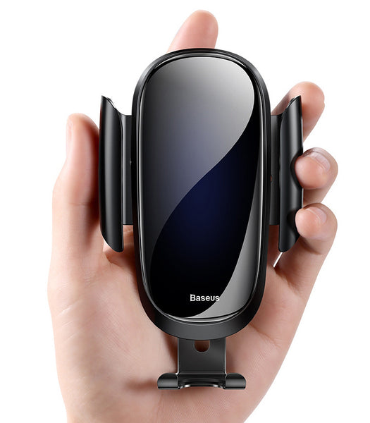 3D Curved Glass Gravity Car Phone Mount With 360° Adjustable, Hands Free & Auto Lock Design