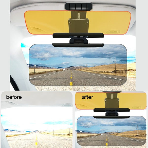 Universal Car Anti-Glare Sun Visor Extender, with Adjustable Angle, for Day and Night