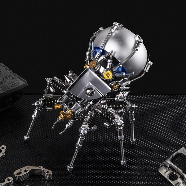 3D Creative Transformable Metal Spider with Wireless Bluetooth Speaker, DIY Assembly, Music Player and Desktop Audio, the Best Present for Mechanical Fans
