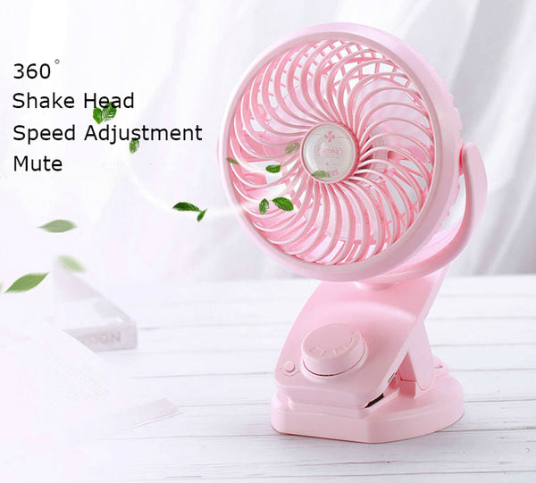 Portable USB Clip-on & Desk Fan With Wind Speed Adjustment