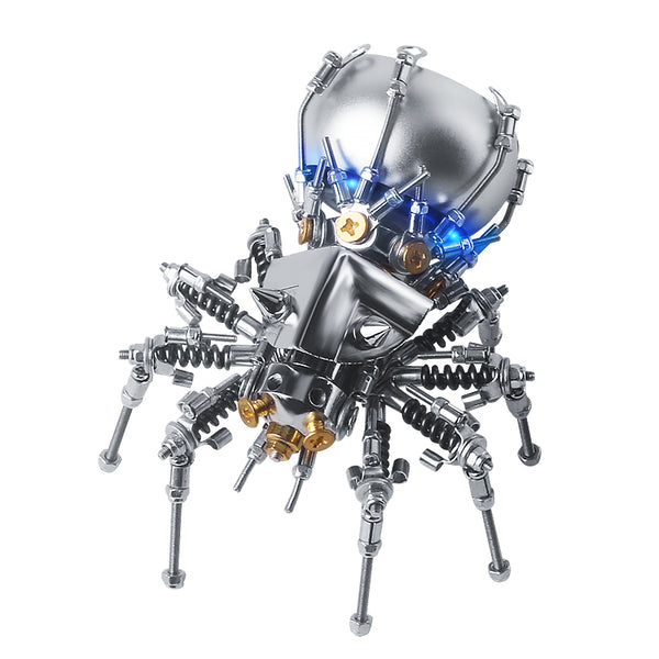 3D Creative Transformable Metal Spider with Wireless Bluetooth Speaker, DIY Assembly, Music Player and Desktop Audio, the Best Present for Mechanical Fans
