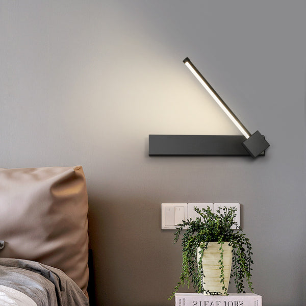 LED Simple Bedroom Bedside Wall Lamp, with Three Adjustable Light Modes, 330° Rotatable and Minimalist Design, for Bedroom, Living Room, Office and More