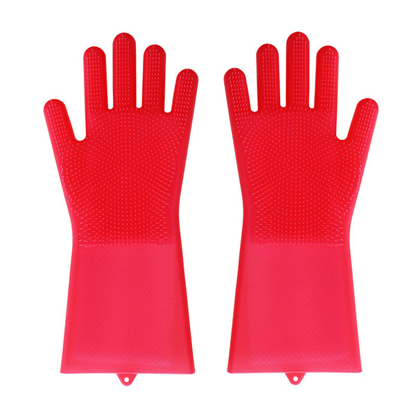 1pair Multifunctional Magic Cleaning Gloves With Brush For Housework, Dish  Washing, Kitchen, Laundry