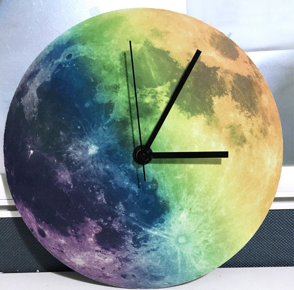 Follow The Moon Home - Wall Clock Glowing In The Dark