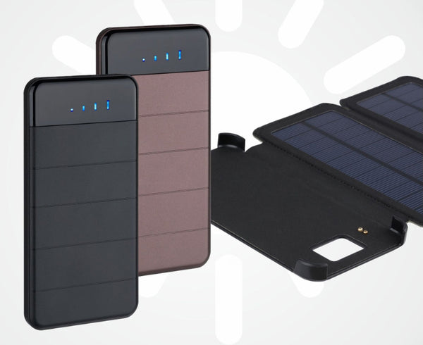 10000mAh Portable & Foldable Solar Power Bank With 5V/2A Outputs, Compatible With Smart Phones, Tablets & More