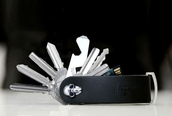 Tame Your Wild Keys with Genuine Leather Key Organizer That Hides USB Drive & Multi Tool