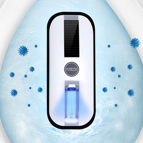 Portable Toilet UV Sterilizer, Powered by Solar Energy, with 360° Sterilization, Auto Power-off, Waterproof & Easy Installation, for Home & Public Toilet
