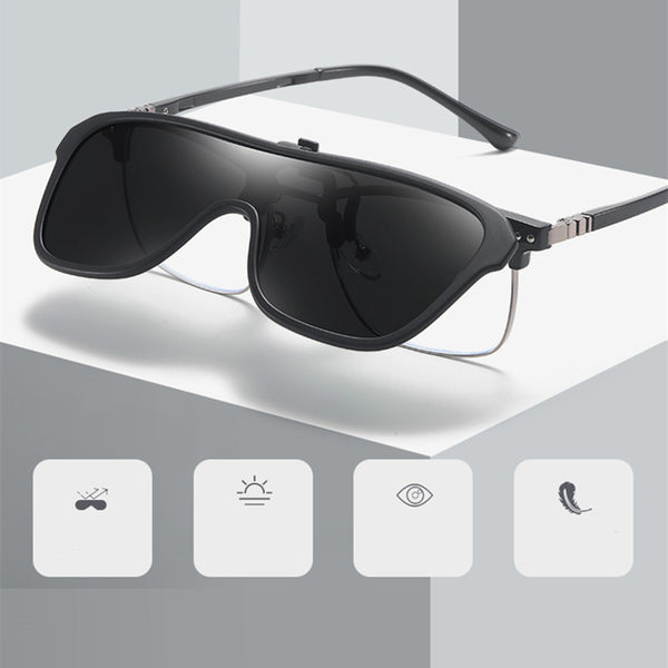 Integrated Nearsightedness Glasses Clip-On For Day And Night