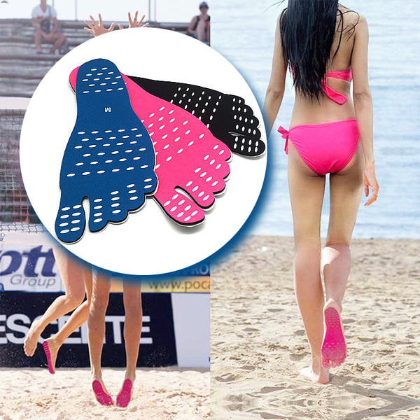 Unisex Beach Foot Pads, Stick on Soles, with Anti-Slip and Waterproof Design (2 Pairs)