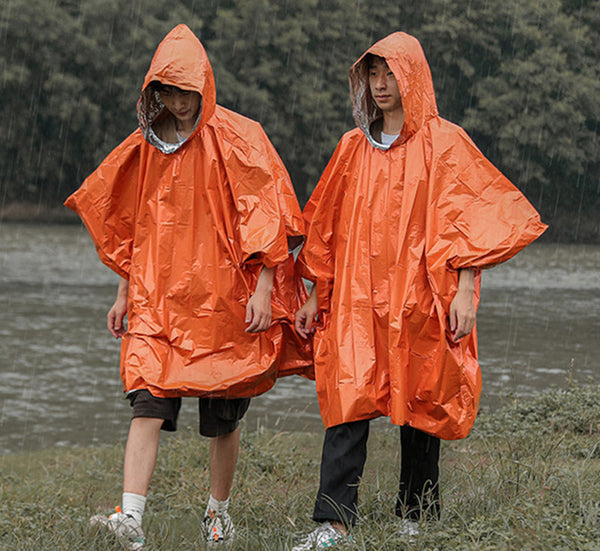 Outdoor Portable Waterproof And Cold-Proof First Aid Raincoat (2pcs)