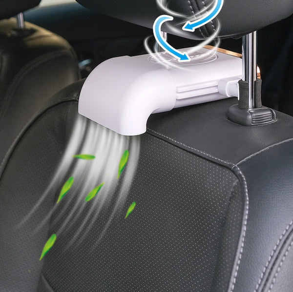Multi-function Mini Car Back Seat Fan with Adjustable 3 Speeds, Micro USB Power Supply and Easy Installation, Compatible for Most Cars