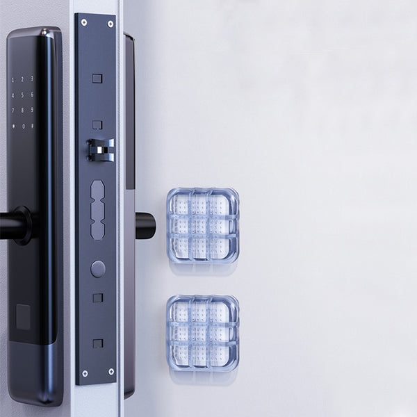 Self-adhesive Rubber Door Stopper Bumpers, Prevent Damage to Walls from Door Knobs (4-Pack)
