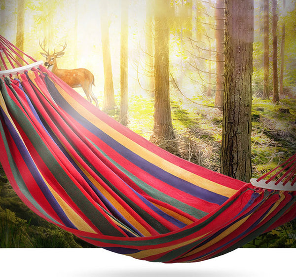 Thickened Single/Double Hammock, More Breathable, Safer and More Comfortable, For Camping, Dormitory & Leisure