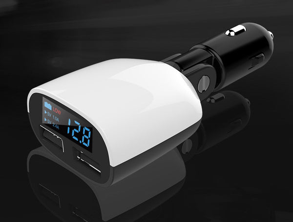 Dual Port USB Car Charger with LED Display - Keep You and Your Devices as Safe as Possible