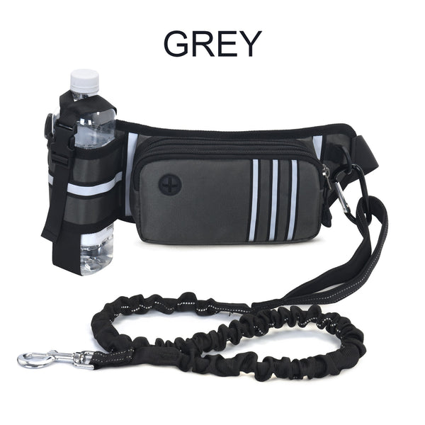 Multifunctional Hands-Free Leash with a Waist Bag, for Medium to Large Dogs