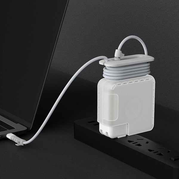 MacBook Power Adapter Protective Case, with Cord Winder and Wire Thread, Compatible with Various Models